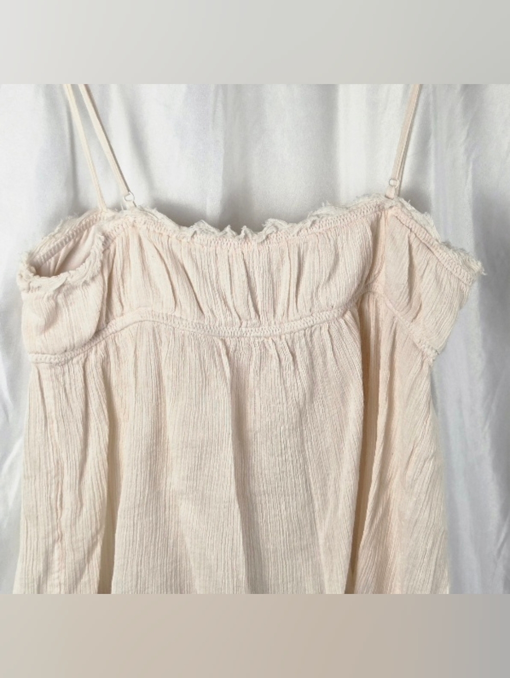 Urban Outfitters Cream Pink Lace-Trim Camisole Size Small Petite - Picture 12 of 16